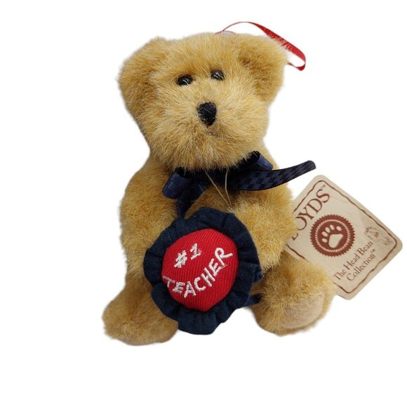 Boyds Bears #1 Teacher # 562506 Ms Teachbeary bear ornament jointed plush - Picture 1 of 8